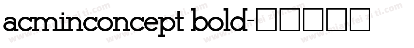 acminconcept bold字体转换